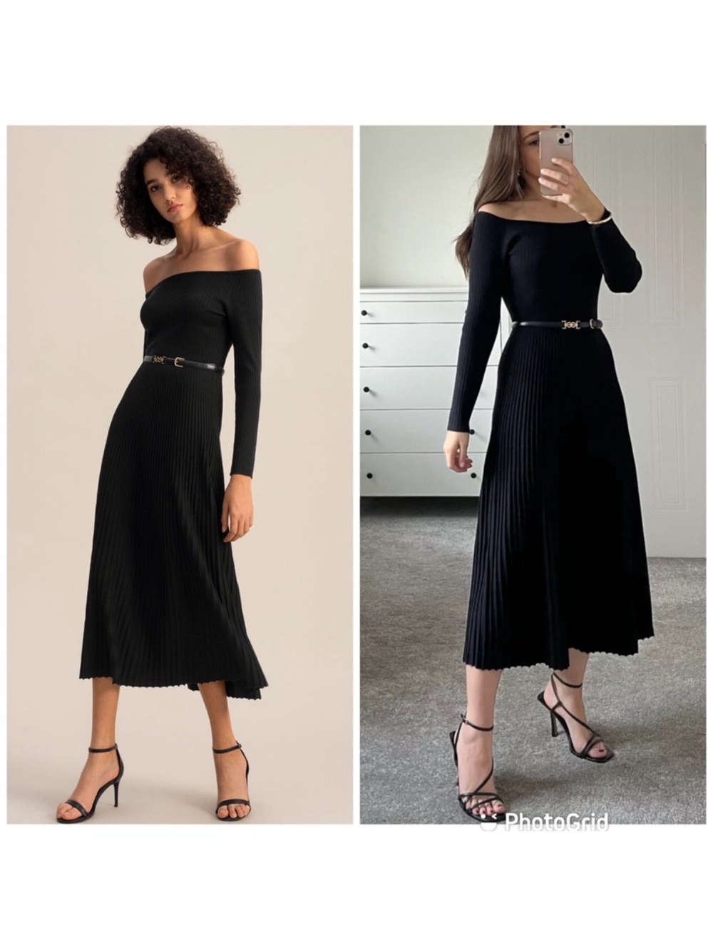 LilySilk Vivi Knit Dress in Black silk blend ribbed M